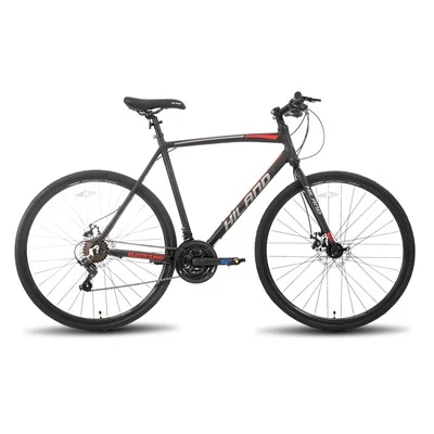Joykie 700c Road Hybrid Bike, 21 Speeds Bikes Urban City Pendler sykkel med skivebrems for menn kvinner voksen komfortabel sykkel
